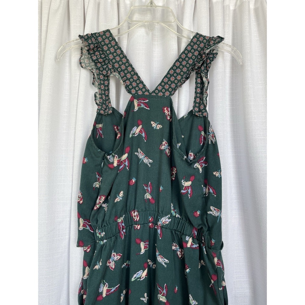 Women's Matilda Jane Evergreen Dream Jumpsuit Romper Tank Green Birds Small - Picture 8 of 11